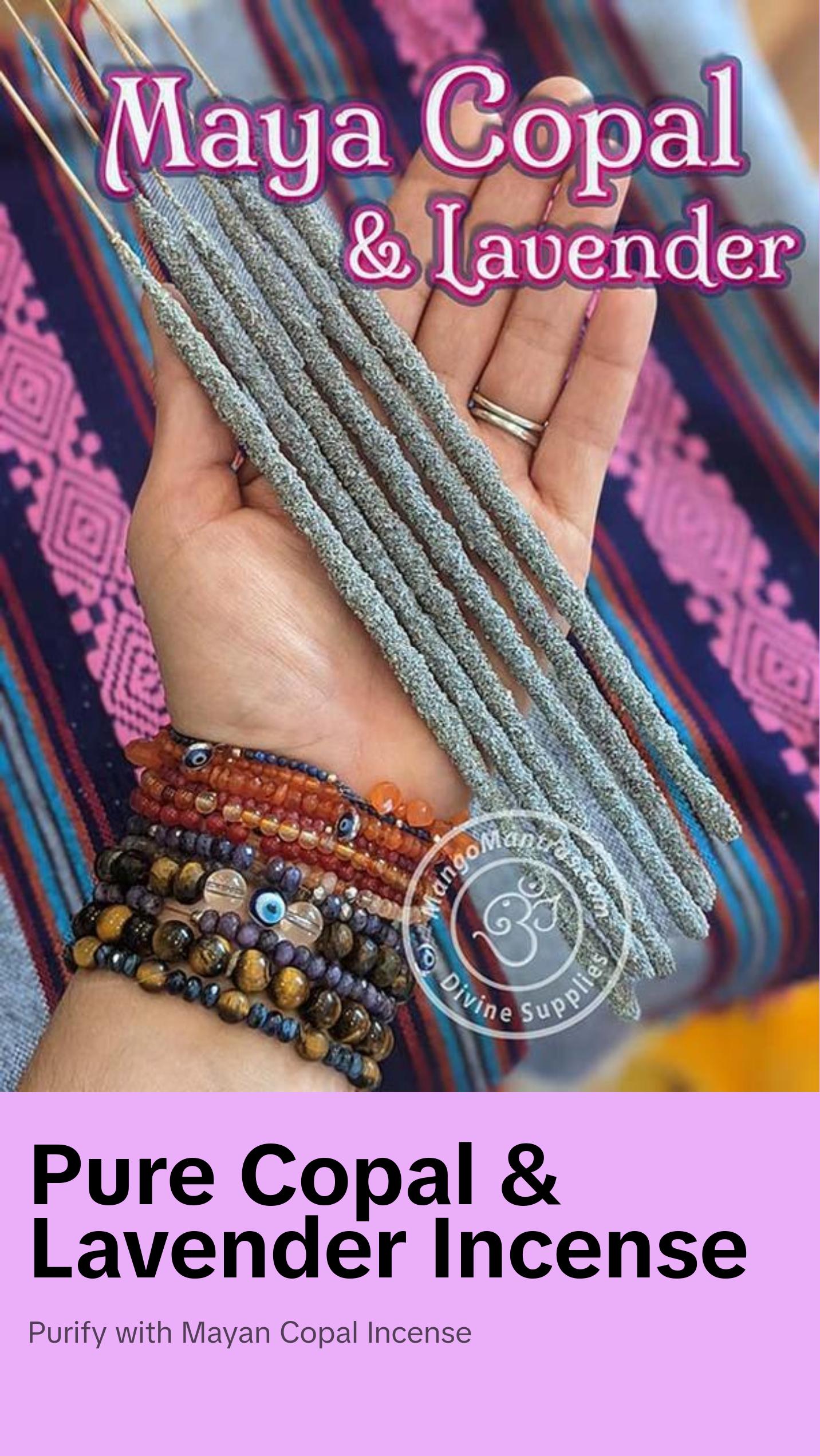 100% Pure Sacred Mayan Copal & Lavender Incense for Protection, Cleansing, and Purifying!