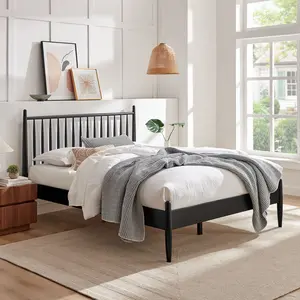 Zane Queen Size Spindle Bed in Black
