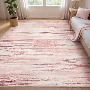 Pink Rug Area Rugs for Living Room Ultra Soft Washable Non Slip Nursery Kids Playroom Carpet for Bedrooms Cozy and Safe