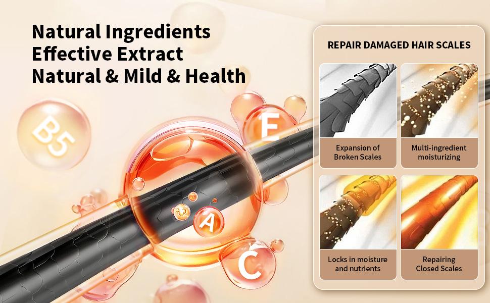 POEROES  50 Capsules Hair Oil With Argan Avocado & Moroccan  Oil - Hair Vitamins A C E Pro B5 - Hair Serum for Frizzy and Damaged Hair ， Leave In Conditioner ，Conditioner for Women & Men ， Haircare Shampoo Comfort Cleansing