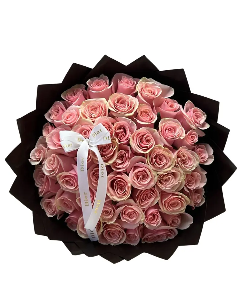 50 Premium Red or Pink Roses – Classic Signature Arrangement