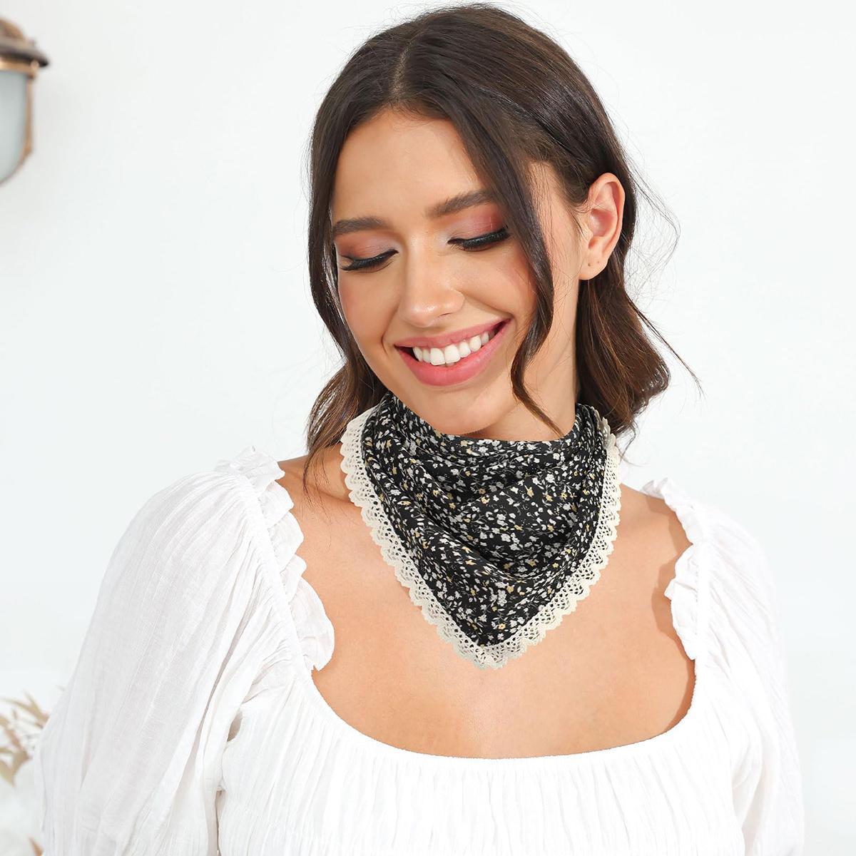 3-piece suit Flower Solid color Hair Bandanas Headbands Chiffon Head Kerchief for Women Girls Bohemian Hair Scarf Floral Lace Edge Headband Bandana 3-piece suit Flower Solid color Hair Bandanas Headbands Chiffon Head Kerchief for Women Girls Bohemian Hair Scarf Floral Lace Edge Headband Bandana