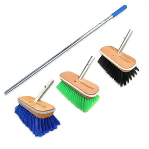 Boat Cleaning Brushes - 3 Head Kit with Extendable Handle - Soft, Medium, and Hard Bristle Boat Brush Kit