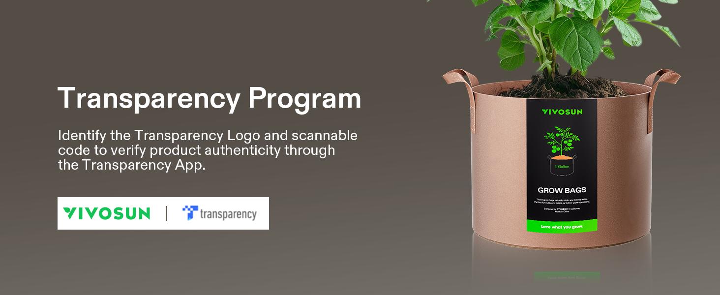 VIVOSUN 5-Pack Grow Bags Heavy Duty Thickened Nonwoven Fabric Pots with Strap Handles Tan