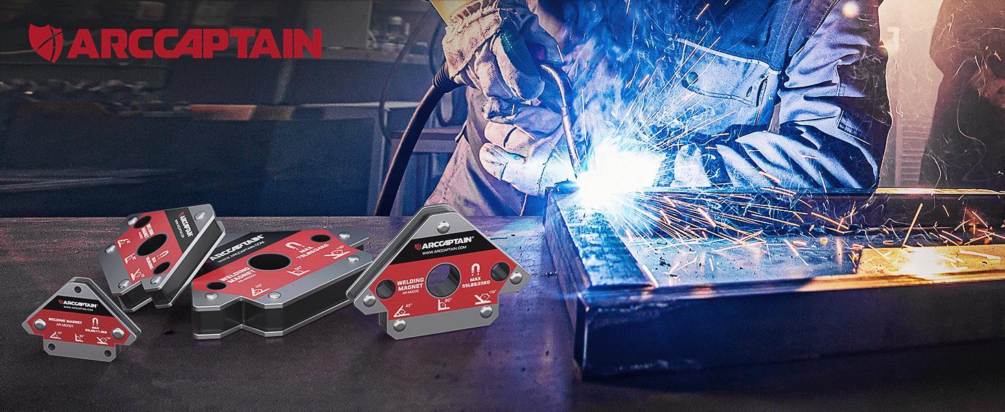 ARCCAPTAIN Welding Magnets 25LB & 55LB & 75LB Welding Magnet Set, Magnetic Welding Holder, Holding Power Welding Accessories