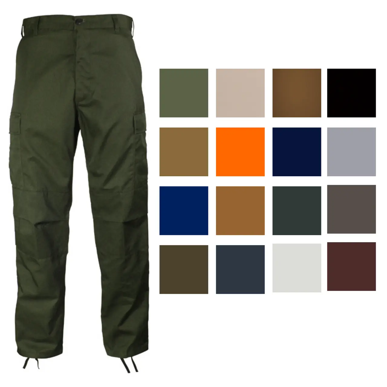 Tactical BDU Cargo Pants Solid Military Uniform Trousers 6 Pocket Work Pants Reinforced Ripstop Summer Pant