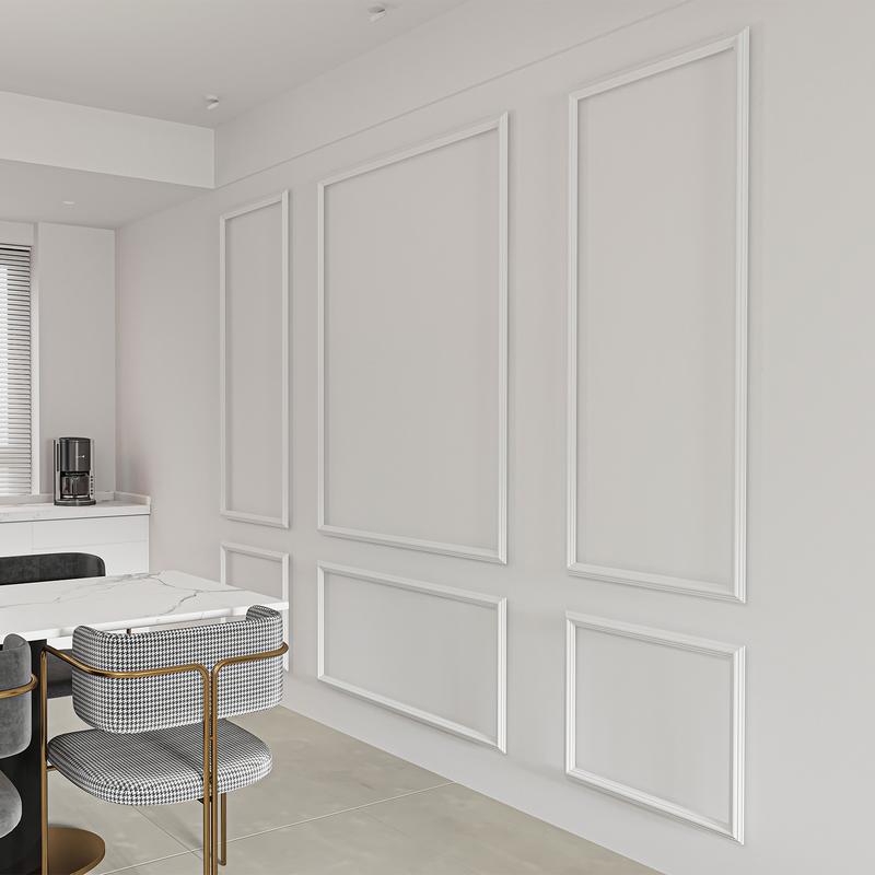 Art3d Pre-Cut Wall Molding Kit – DIY Wainscoting Panels for Interior Walls, Living Room & Bedroom Decor,3 ToP 3 Bottom