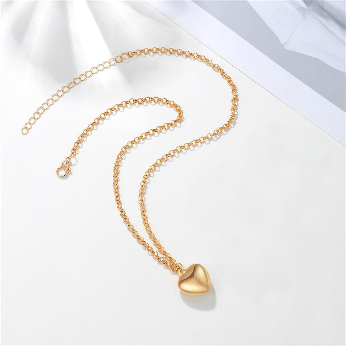 Delzzad Elegant Love Heart Pendant Necklace Chain Daily Costume Jewelry Accessories Perfect Birthday Wedding Engagement Anniversary Gifts for Women Delzzad Elegant Love Heart Pendant Necklace Chain Daily Costume Jewelry Accessories Perfect Birthday Wedding Engagement Anniversary Gifts for Women