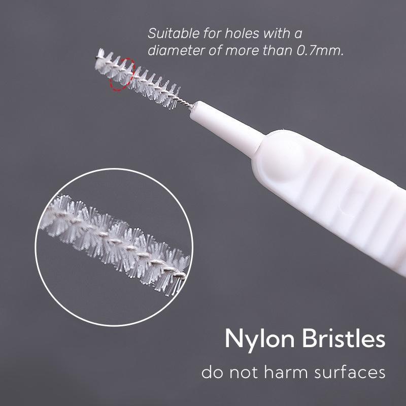 100 Counts Crevice Tiny Brush for Small Hole, No More Clogs, Gap Hole Anti-Clogging Cleaning Brush for Household Bathroom cloth durable, Shower Head Cleaner Tool for Tiny Nozzle Opening Gaps