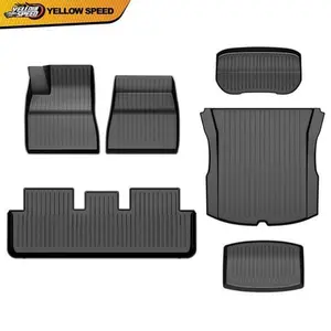 Fit For 2024-2025 Tesla Model 3 All Weather TPE 3D Floor Mats Cargo Liners 6pcs