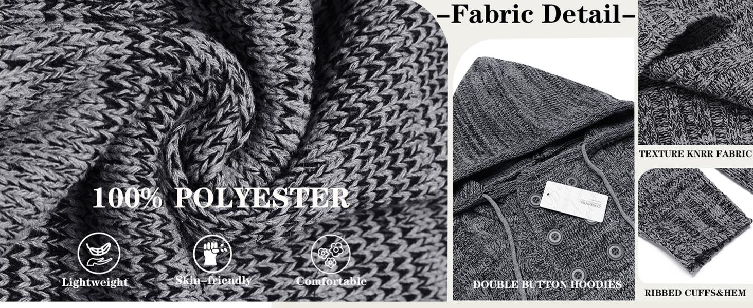 COOFANDY Fall Outfits Men's Knitted Hoodies Pullover Casual Comfortable Long Sleeve Turtleneck/High Neck Sweaters - For Casual/Business/Holiday Stylish Cotton