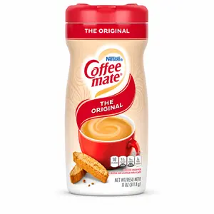 Nestle Carnation Coffee-Mate Creamy Dairy-Free Powder Coffee Creamer - Packaged, Low-Calorie, Sugar-Free, Baking-Friendly, Ambient Shelf-Stable, 11 oz, for Home & Restaurant Use