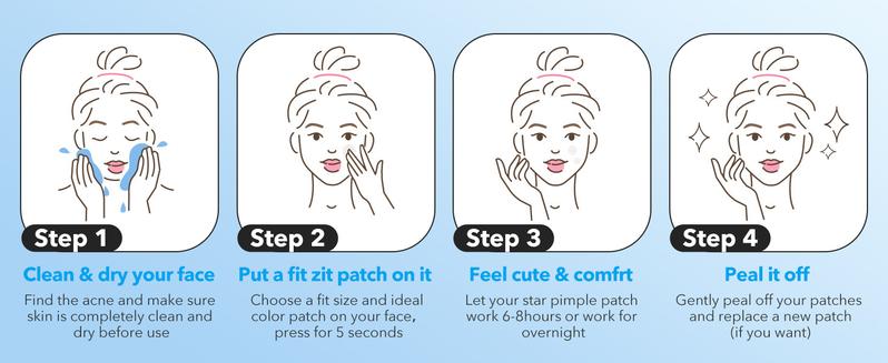 QUSTERE Pimple Patches for Face, Hydrocolloid Acne Patches, Cute Round Shape Zit Covers, Spot Stickers with Tea Tree, Salicylic Acid & Cica Oil| 2 Sizes (9mm, 12mm) |288 Count  Skincare Clear