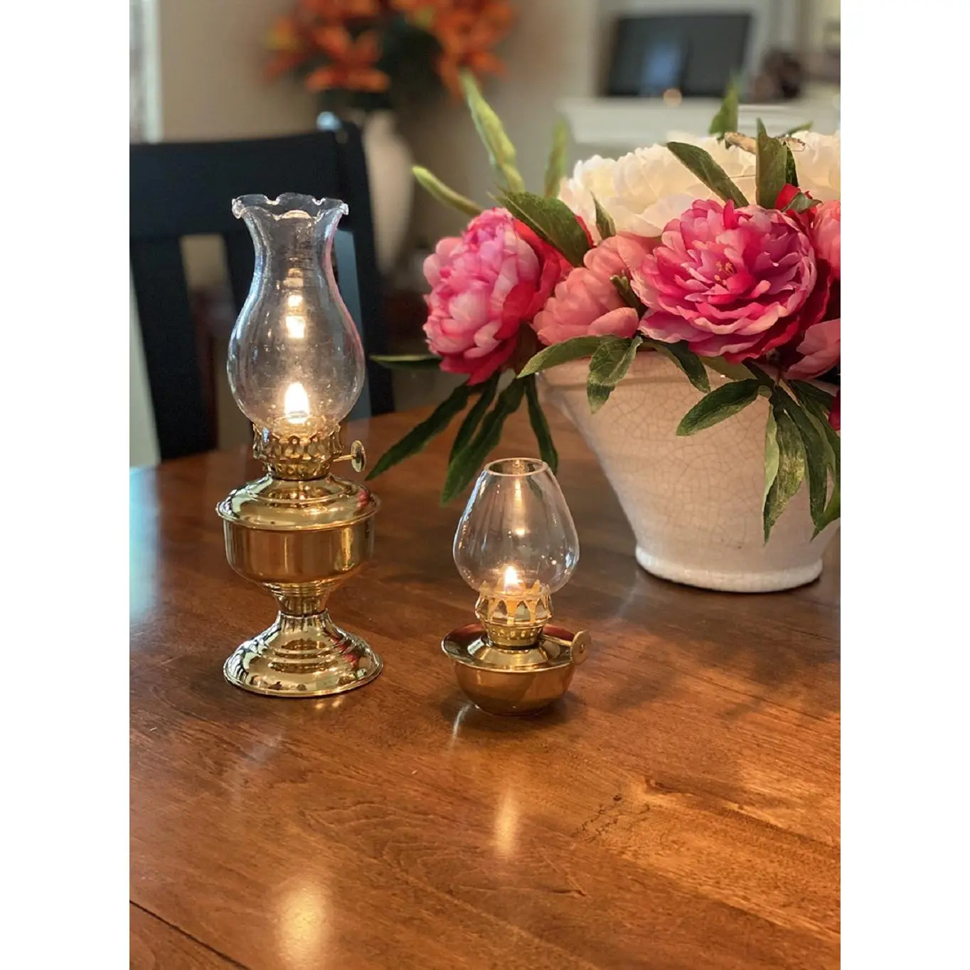 Vintage Oil Lamp, Brass Collection