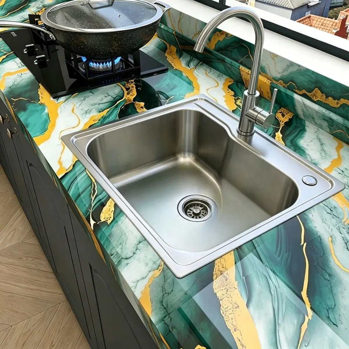 Marble Contact Paper for Cabinets and Drawers Removable Marble Contact Paper Peel and Stick Wallpaper Marble Adhesive Wallpaper for Kitchen Bathroom Countertops Waterproof