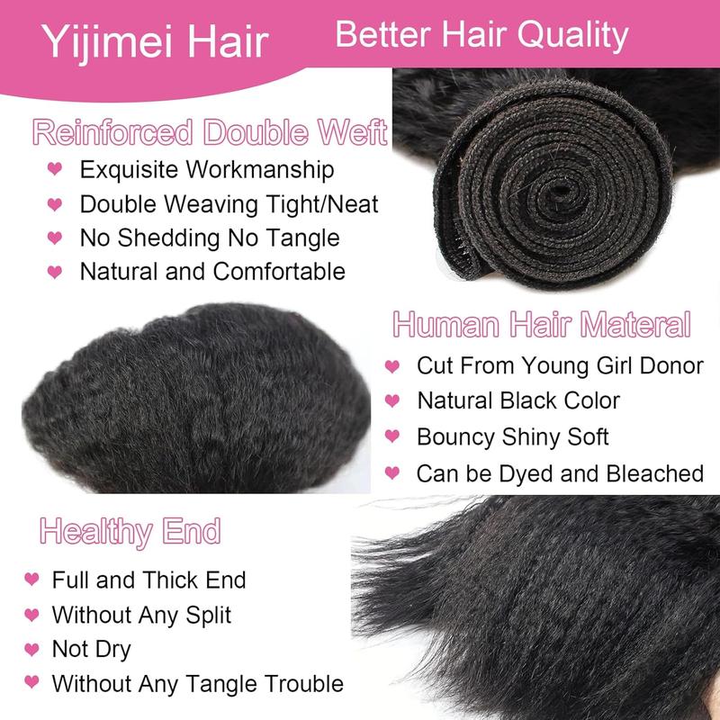 Megeen Human Hair Yaki Straight Bundles 12A 100% Human Hair Natural Black Human Hair Extensions Kinky Straight Full and Thick Remy Hair Bundles Brazilian Hair Weave Megeen Human Hair Yaki Straight Bundles 12A 100% Human Hair Natural Black Human Hair Extensions Kinky Straight Full and Thick Remy Hair Bundles Brazilian Hair Weave