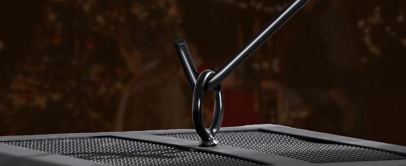 BALI OUTDOORS 3 IN 1 Square Fire Pit with BBQ Grill & Wood Burning & Temporary Cooler for Patio Outdoor Firepits Perfect Christmas Gift for Friends Family and Love One