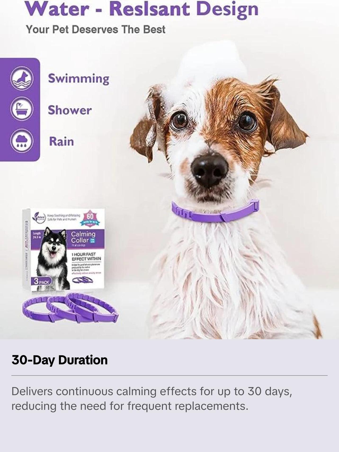 Calming Pheromone Collar for Dogs - Adjustable Comfort for Anxiety Relief