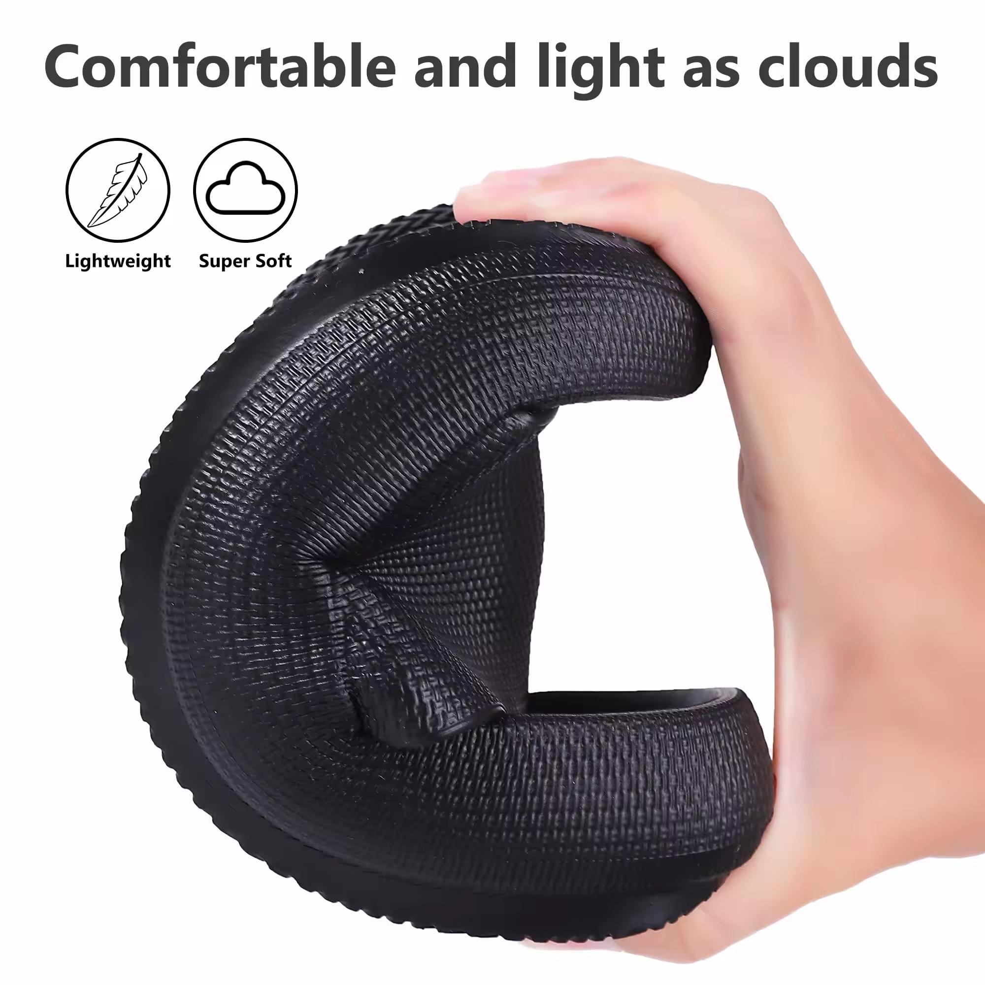 Unisex EVA Slide Sandals - Soft Casual Shoes for Men & Women, Open Toe, Plain Pattern, Summer Footwear, Silent & Non-Slippery, Khaki Colorway