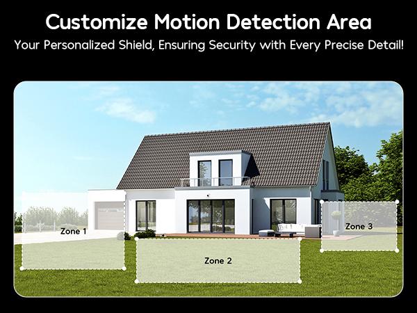 Winees Smart Cameras Security for Home/ Pets , Wired 2K Wi-Fi Camera for Indoor/Outdoor, AI Alarm Detection, Color Night Vision, 2-Way Audio, 2.4G, Outside