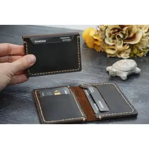 The Troy Slim Wallet, Small Front Pocket Wallet, Minimalist Leather Card Holder #09 minimalist wallet