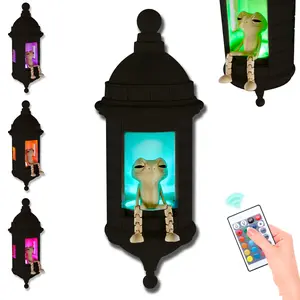 【Sound Lamp] Puerto Rican Garita Coqui Lamp, Puerto Rican Frog Lamp with Sound, Multi-Color Changing Coqui Frog Light for Wall with Remote Control, Caribbean Wall Night Light for Corridor Room Garden Decor
