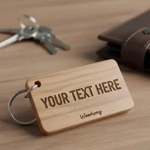 Personalized Wooden Keychain: Custom Engraved Keepsake