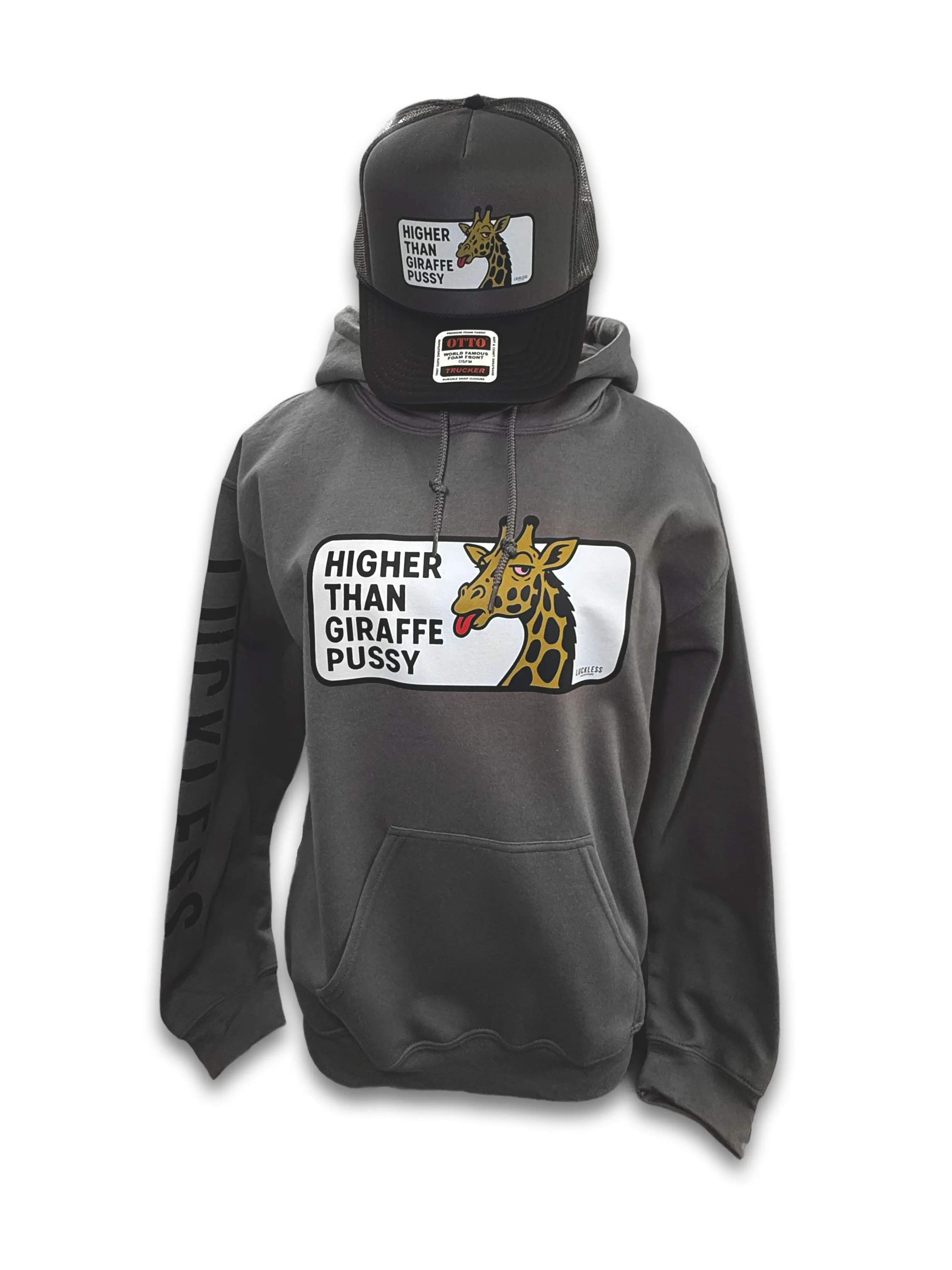 Higher than Giraffe Psy Hoodie by Luckless Outfitters
