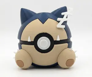 #143 Snorlax - Inspired 3D Printed Monster Ball Collectible