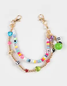 FULL TILT Beaded Chain Bag Charm, Multi-Colored