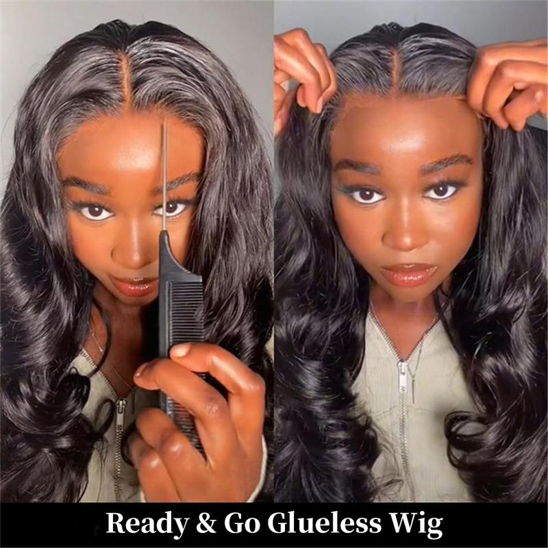 [Valentine's Day Essential] Wiggins Hair Ready to Go Glueless Wig Body Wave 7x4 & 7x5 Lace Closure Wigs Human Hair Pre Cut Lace Pre Bleached Knots Wig Beginner Friendly And 13x4 Lace Front Wig Pre Plucked Hairline #WeeklyDeals