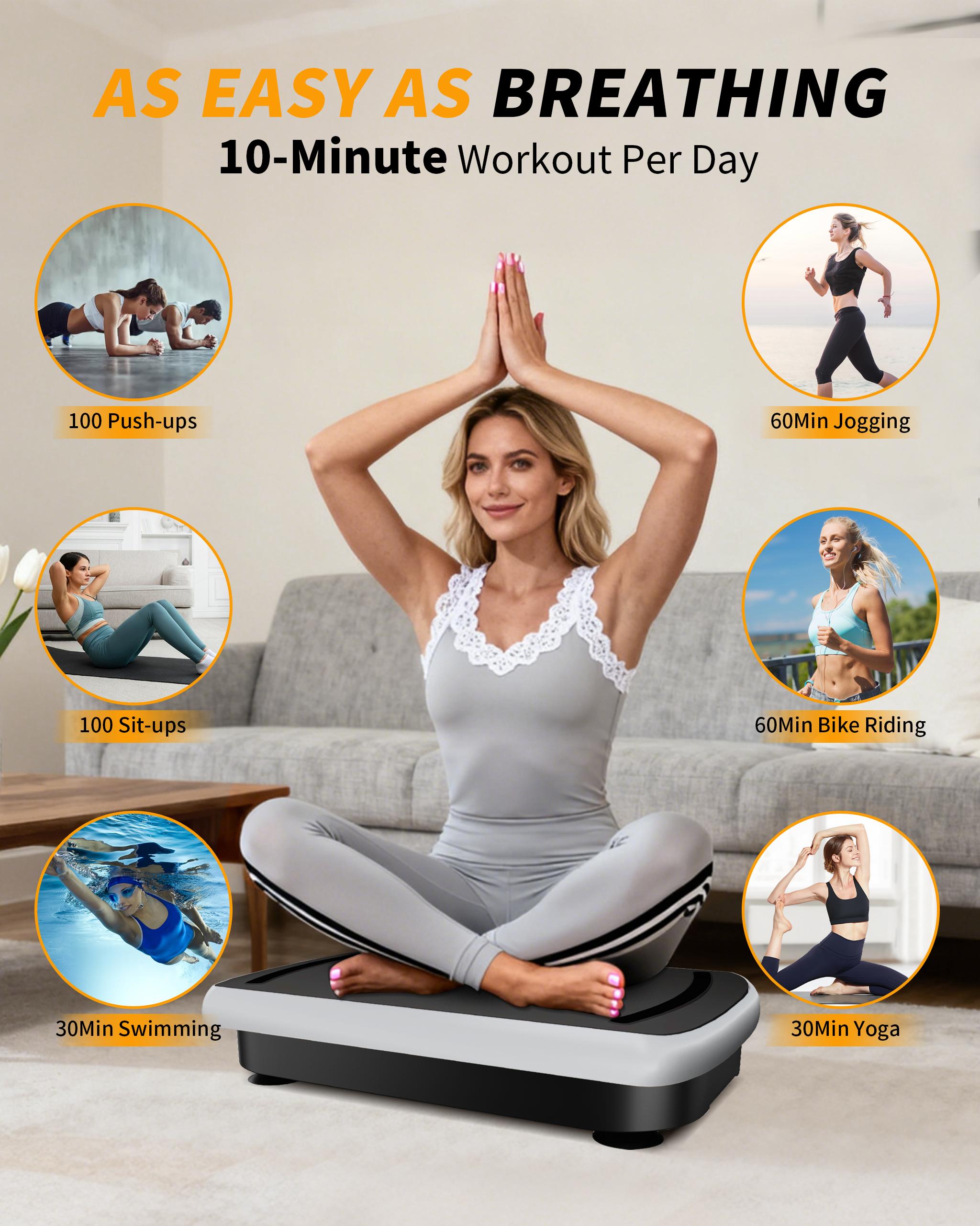 HopHorse 3D Vibrating Plate Exercise Machine with Remote Control – 1-99 Speed Levels, 5 Auto Modes, 400LB Whole Body Workout Fitness Equipment for Home Gym, Women & Men Gift