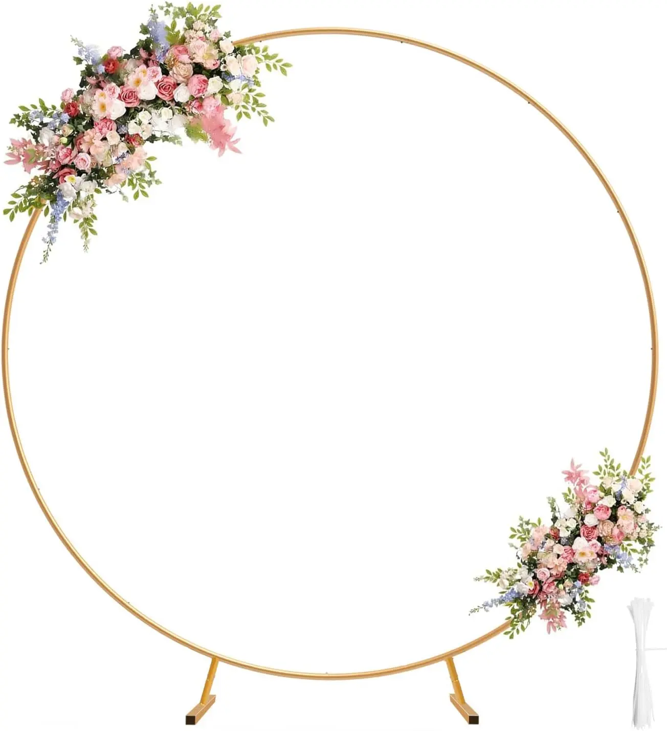 Metal Garden Arch Backdrop Stand Set - 6.56FT Metal Backdrop Decoration for Weddings, Baby showers & Balloons - Ornaments, Banners
