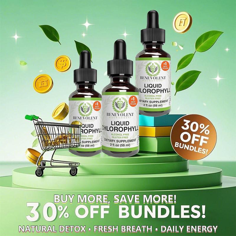 Liquid Chlorophyll Drops - Natural Detox, Body Deodorant, and Gut Health Support for Liver Wellness (4-12 Month Supply) Liquid Chlorophyll Drops - Natural Detox, Body Deodorant, and Gut Health Support for Liver Wellness (4-12 Month Supply)