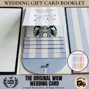 WEDDING Gift Card Holder Handmade Waterfall Gift Card Booklet wedding gift card holder book wedding gift for couple bridal shower