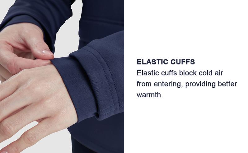 Kecols Classic Fit Scrub Jacket for Women – Zip Front, Fleece-Lined Nursing Coat with Five Pockets