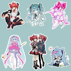 Miku Hatsune & Kasane Teto Aesthetic Vinyl Waterproof Sticker