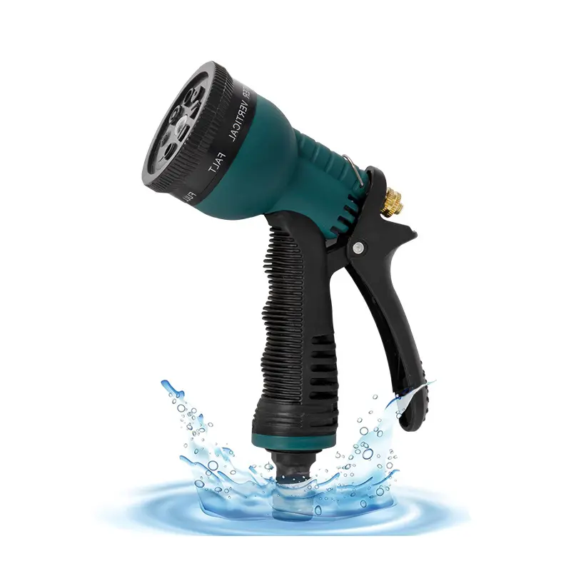 3/4" Standard Size Heavy-Duty Multi-Use Adjustable Hose Watering Equipment, Upgraded Garden Hose Nozzle with 8 Adjustable Patterns, Watering Wand for Plant Watering, Washing Cars, Garden Irrigation System