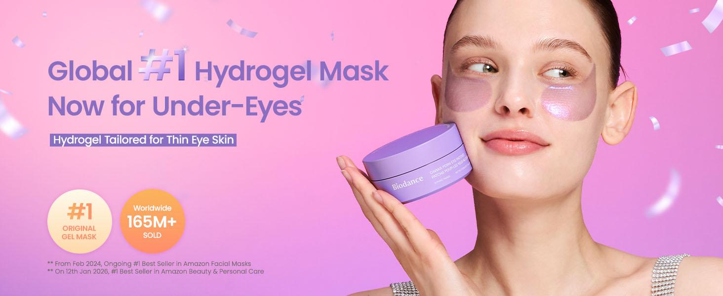 [Biodance Official] Caviar PDRN Eye Patch, Under Eye Patches for Dark Circles, Depuffing Brightening Eye Masks for Puffy Eyes, Tired Eyes, Deep Nourishing, Korea skincare (60ea)