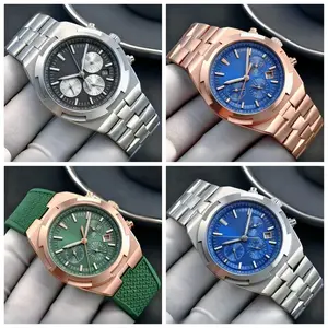 Mens Luxury 42mm 904L Stainless Steel Watch Automatic Mechanical Movement Black Blue Sport Rose Gold Wristwatch