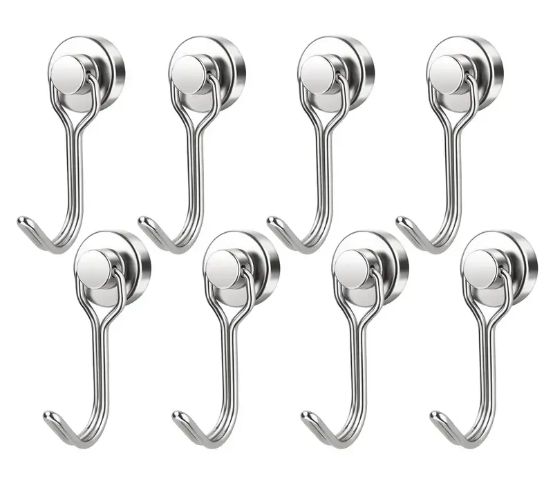 【DealsForYouDays】8/16 Pack Swivel Swing Magnetic Hooks 30LBS – Strong Neodymium Hooks for Cruise Cabins, Kitchen, Fridge & Other Magnetic Surfaces, Cruise Essentials 2026