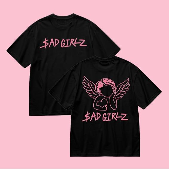 Junior H x Club Sad Girlz Collection - Double-sided Graphic tshirt - Unisex Streetwear - Trendy Casual Wear