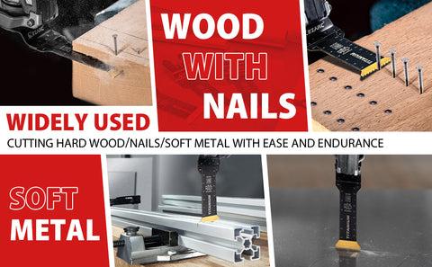 EZARC 1-1/4 in. Extra Long Titanium Oscillating Blade For Wood/Metal /Hard Material,OLTi32M Saw Cutting, FathersDayGift