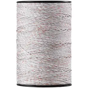 VEVOR Electric Fence Wire,  , 2625Ft 800M Portable Polywire, 3/32" Diameter 9 Mixed Metal Strands for Reliable Conductivity and UV, Rust Resistance, Fencing Rope Line for Horse, Cattle, Livestock
