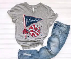 Patriots Flag Pom Pom DTF