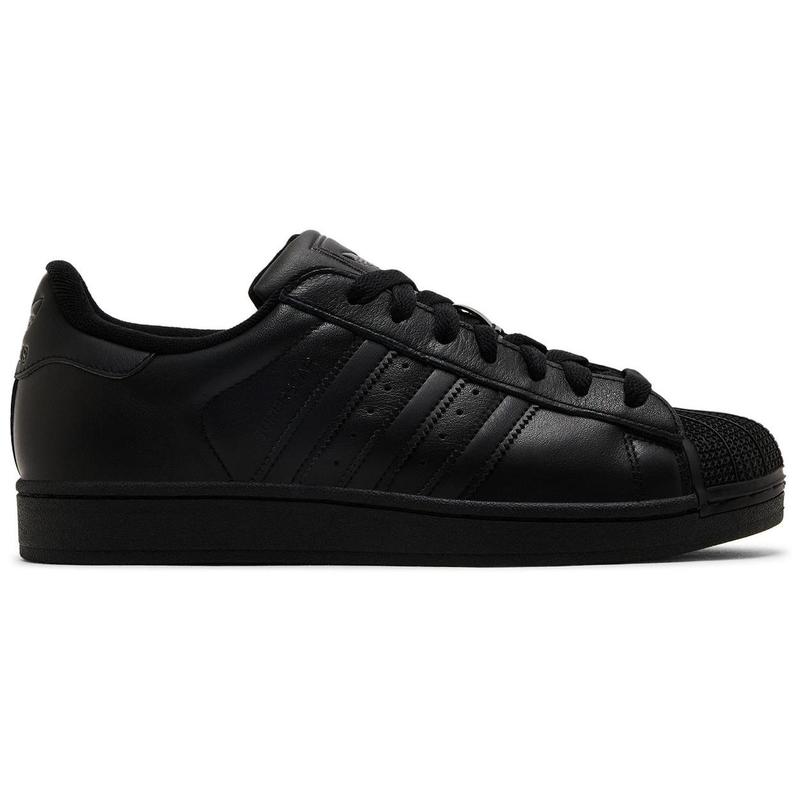 Adidas Originals Men's All Black Superstar II Sneakers, JI0081