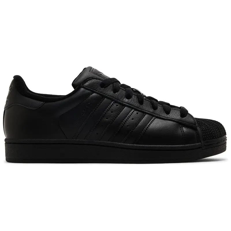 Adidas Originals Men's All Black Superstar II Sneakers, JI0081