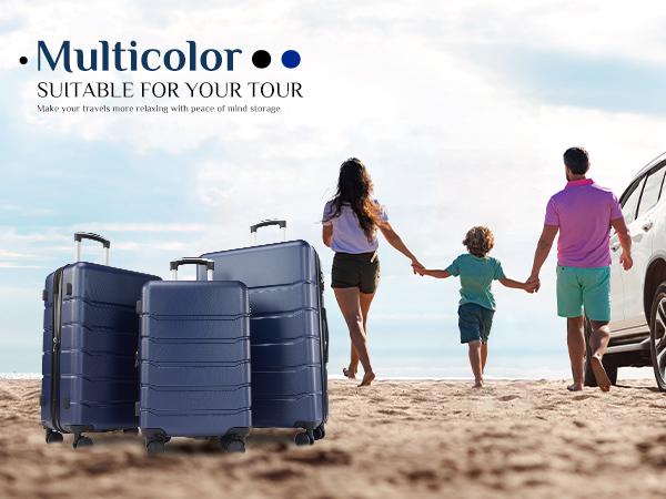 HomeSquad Hardside Luggage with Double Spinner Wheels, Lightweight Expandable Carry-On Suitcase, ABS Spinner Suitcase with Built-In TSA Lock