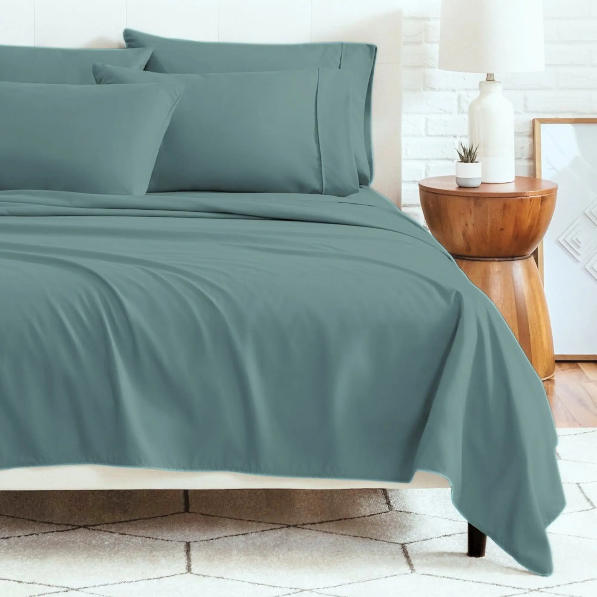 6-Piece Full Queen King / 3-Piece Twin Bed Sheet Set – Luxury Microfiber Deep Pocket Soft Breathable Bedding Set Wrinkle Resistant Easy Care Sheets