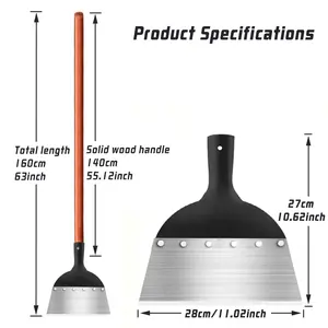 Heavy duty thickened steel gardening shovel head - sharp blade for cutting grass roots and gravel, suitable for transplanting, excavating, loosening soil, and landscaping essential tools, with wear-resistant flat blade design (excluding wooden handle)